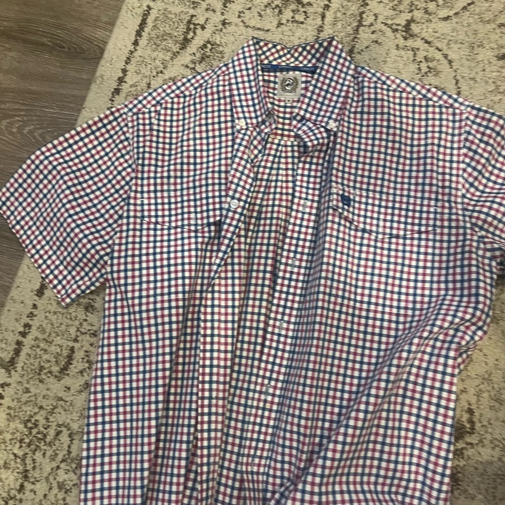 Cinch Red and Blue Plaid Casual Shirt